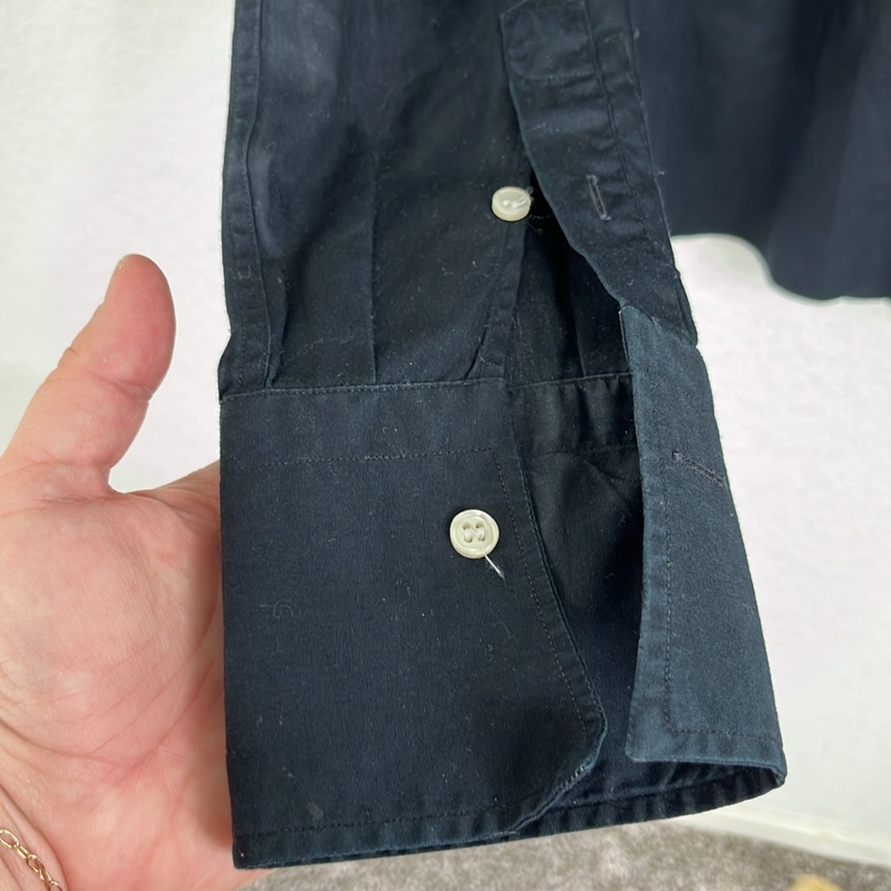 Domenico Vacca Solid Point Collar Button Front Bl… - image 2